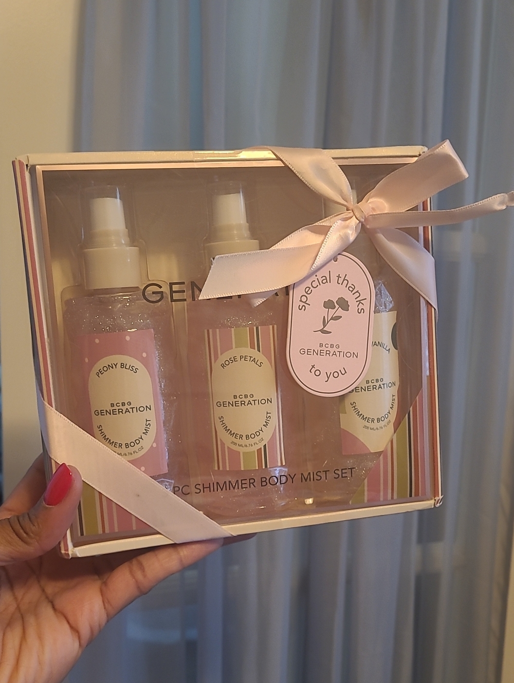 BCBGeneration Pink Shimmer Body Mist Trio Gift Set